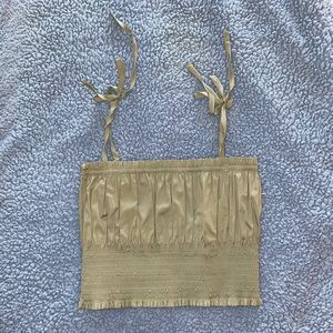 Danielle Bernstein Sage Green shoulder-tie tank